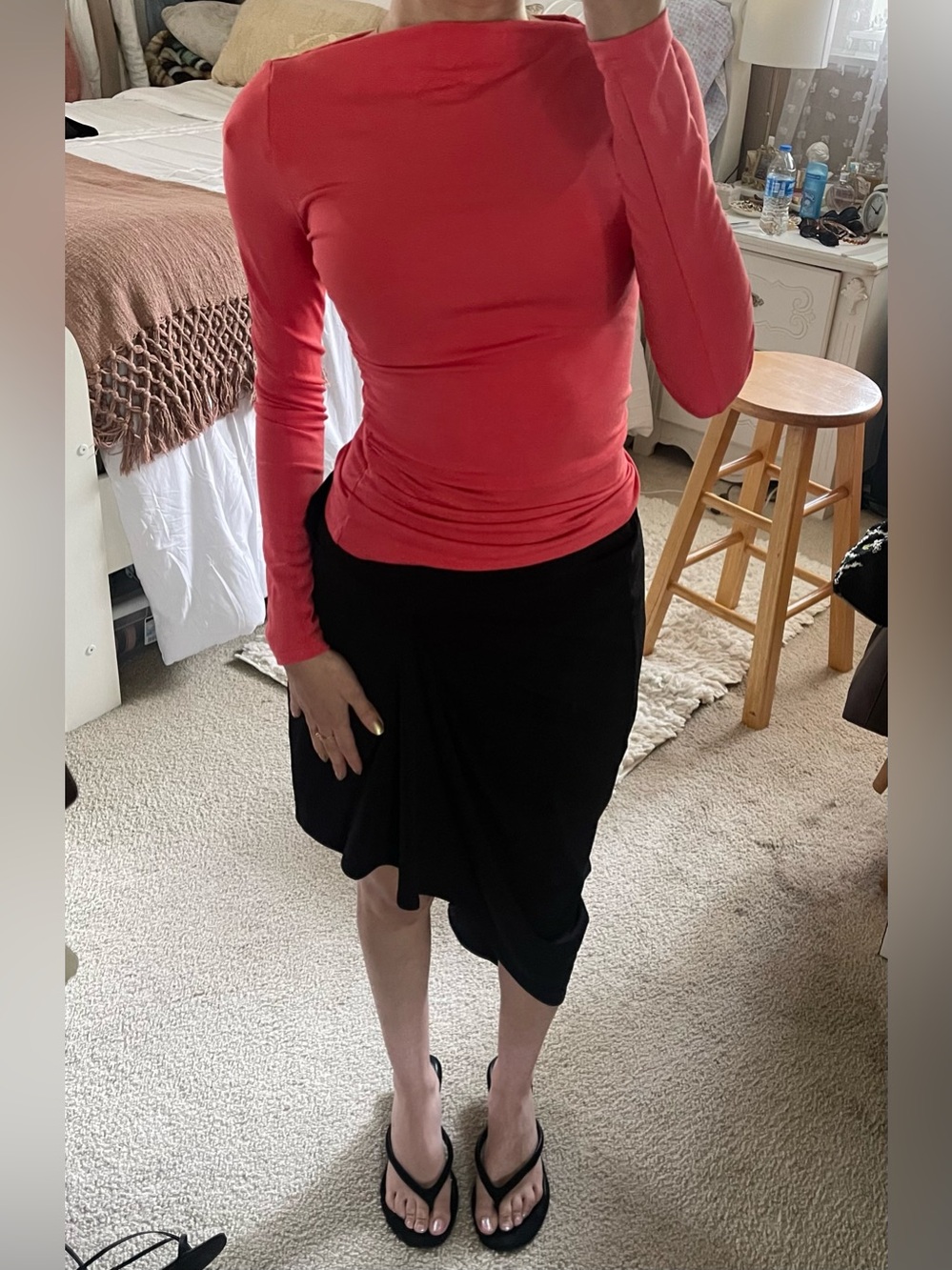 *BRAND NEW NEVER WORN*BCBGeneration Black Asymmetrical Draped Skirt